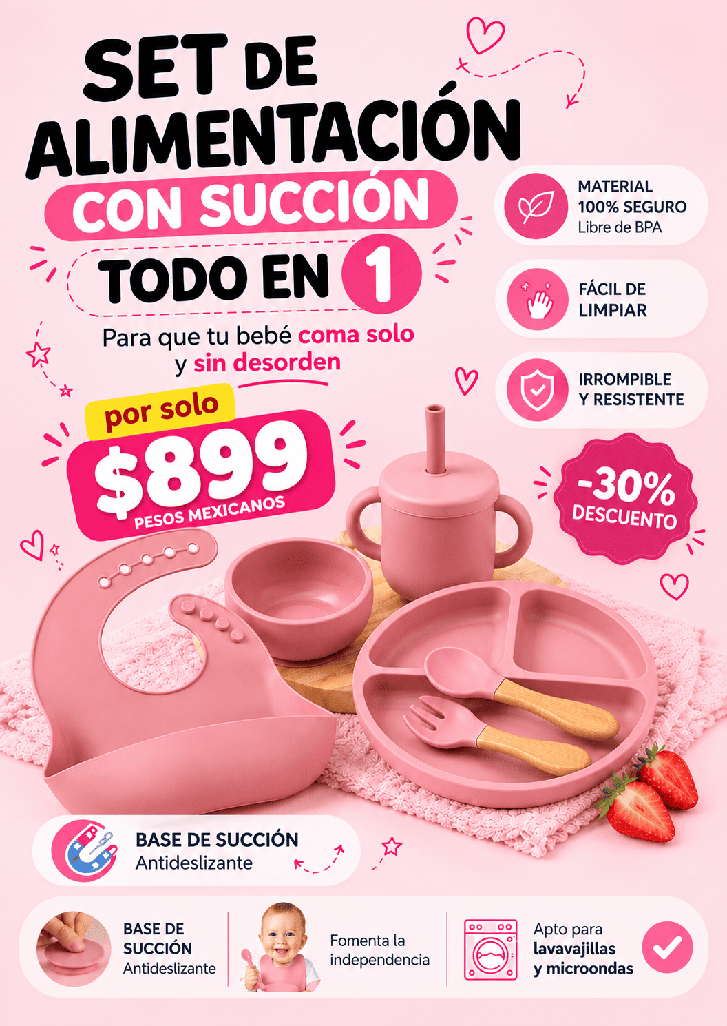 SET DE UTENSILIOS PARA BEBES